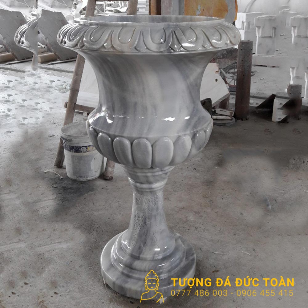 Chậu Hoa Đá Tự Nhiên Màu Xám Đà Nẵng