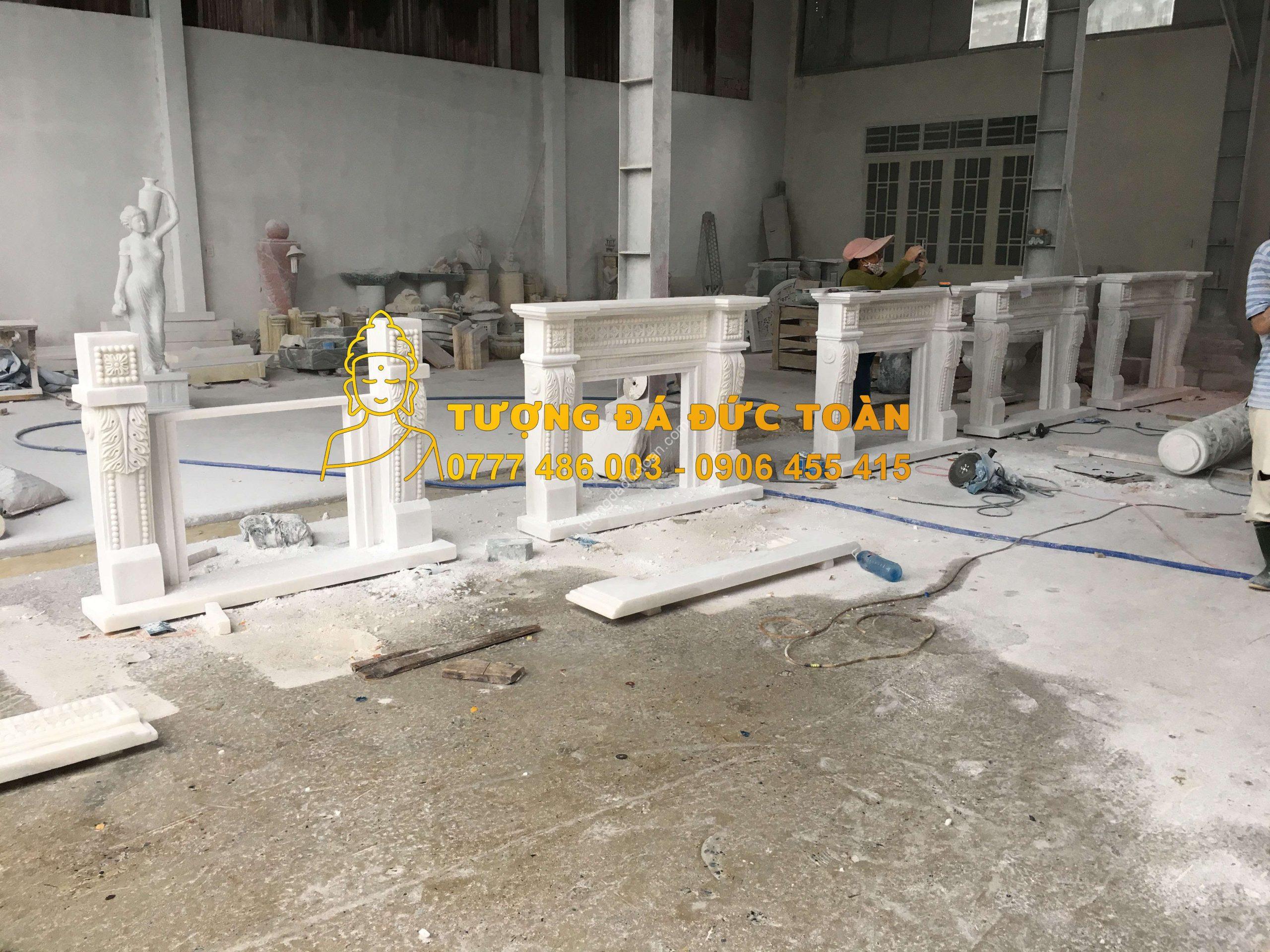 Chi tiết Lò Sưởi Đá Cẩm Thạch Đơn Giản Đẹp Đà Nẵng mã LS_06