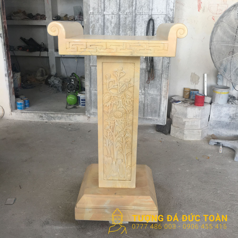Bàn Thờ Đá Cẩm Thạch Vàng Nguyên Khối Đà Nẵng