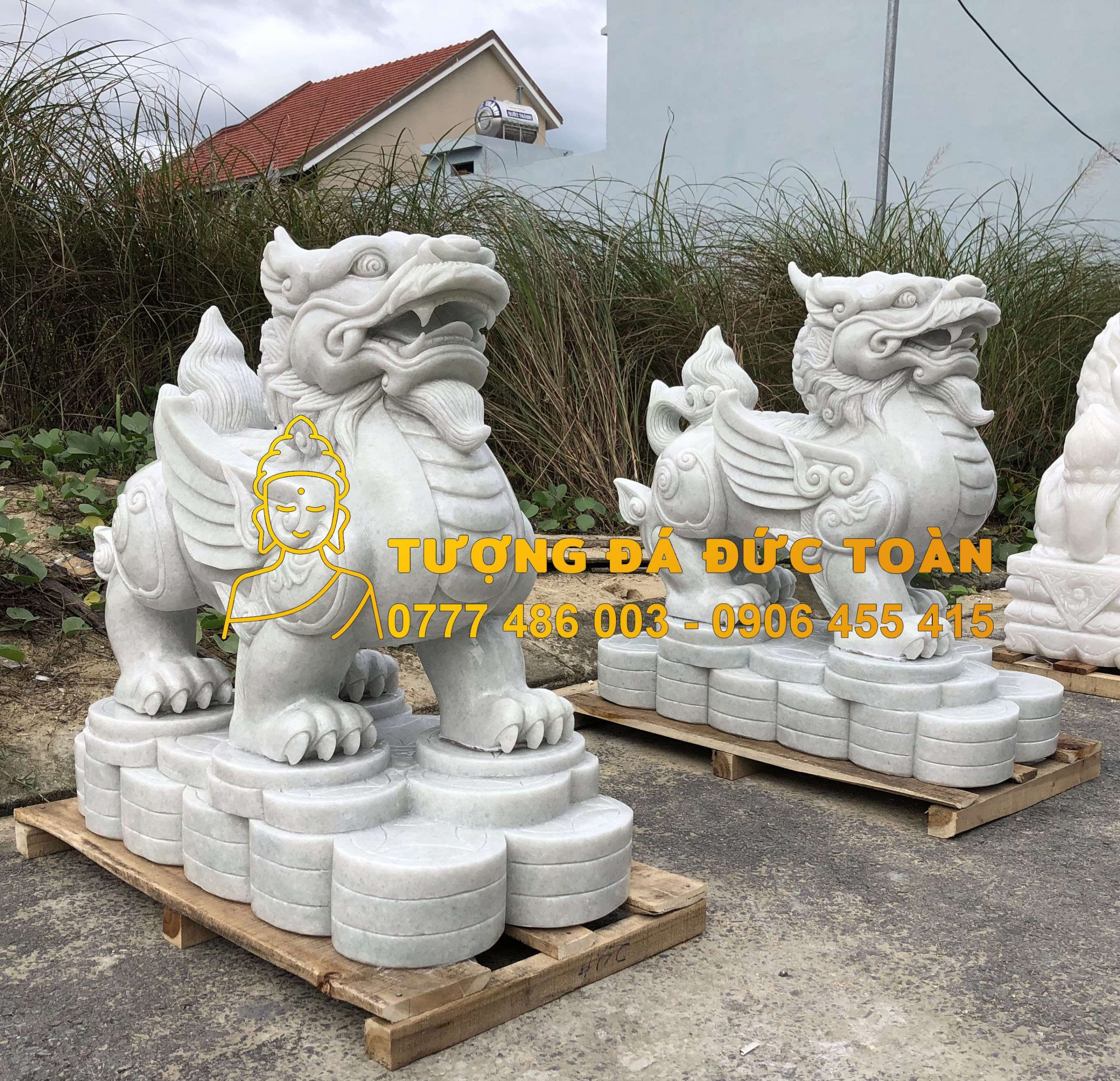Bán Tỳ Hưu đá phong thủy trấn cổng