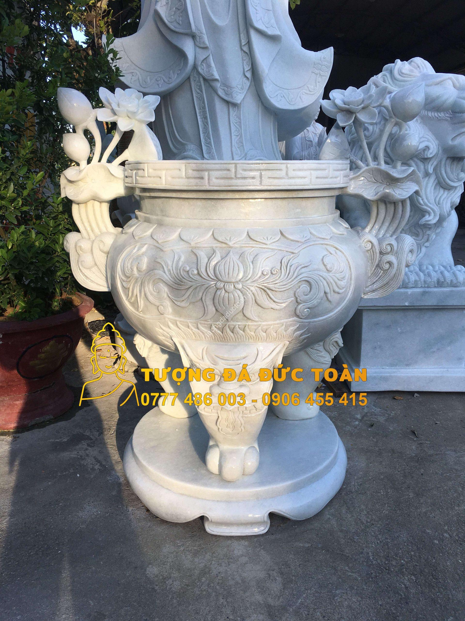 Lư Hương Đá Hoa Sen Mỹ Nghệ Non Nước Đà Nẵng