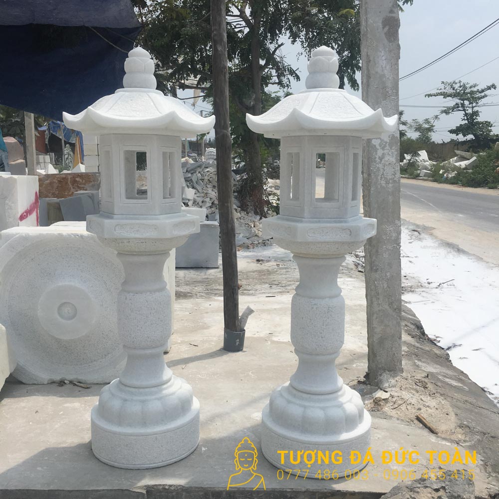 Đèn Đá Cẩm Thạch Trắng Nguyên Khối Đà Nẵng