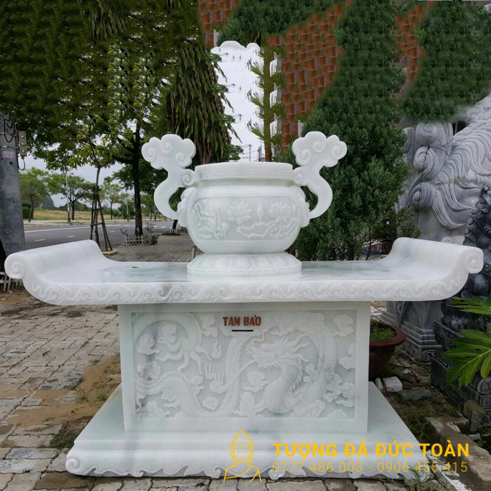 Bàn Thờ Đá Xám Đẹp Nguyên Khối Non Nước Đà Nẵng