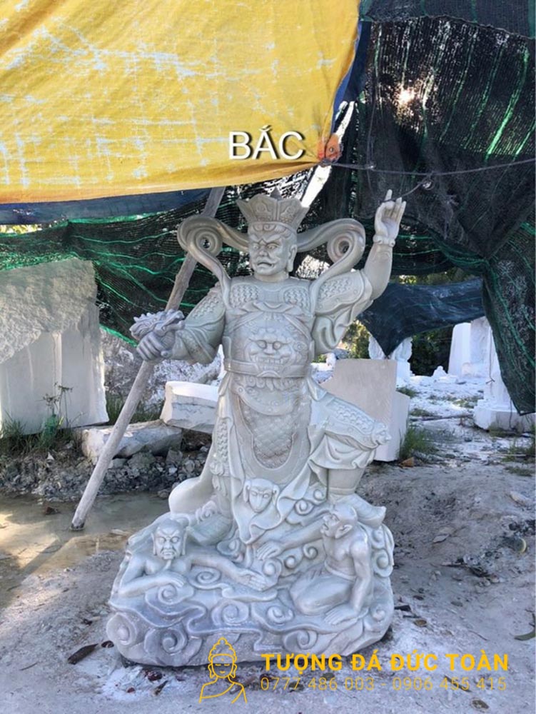Tượng Tứ Đại Thiên Vương Bằng Đá Cẩm Thạch