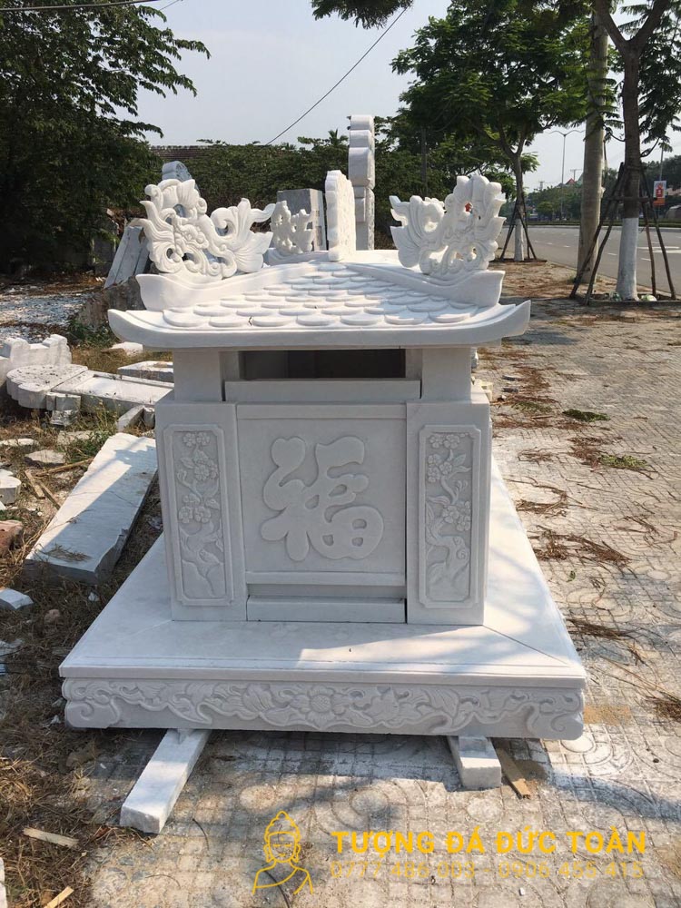 Lăng Mộ Đá Cẩm Thạch Đà Nẵng Màu Trắng Nguyên Khối