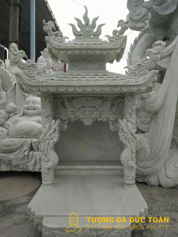 Khóm Thờ Đá Cẩm Thạch Chạm Khắc Rồng