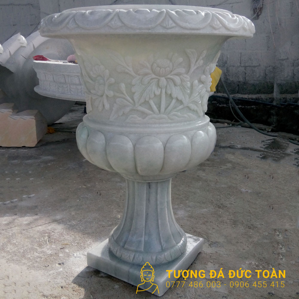 Chậu Hoa Đá Trắng Tự Nhiên Mỹ Nghệ Đà Nẵng