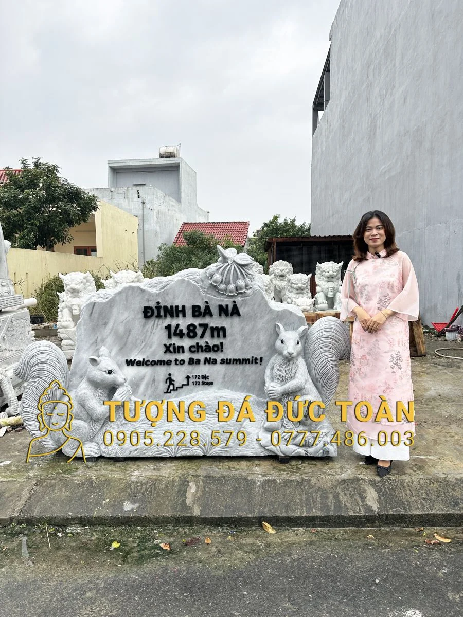 GIA CÔNG BẢNG HIỀU ĐÁ CHO KHU DU LỊCH BÀ NÀ HILL ĐÀ NẴNG