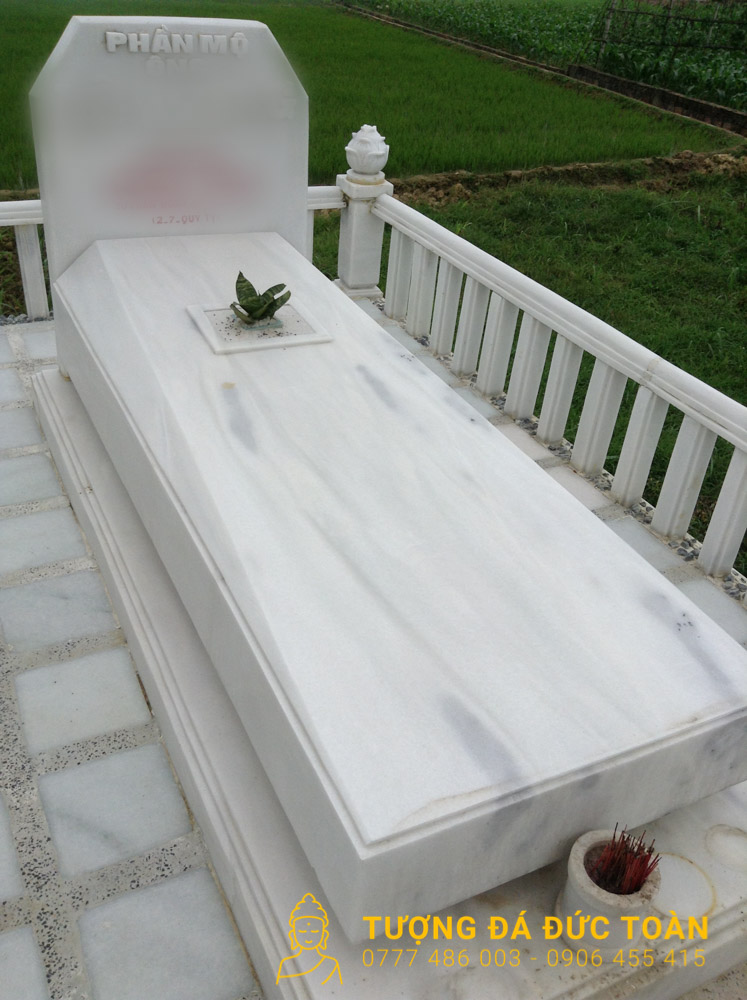 Lăng Mộ Đá Cẩm Thạch Màu Trắng Nguyên Khối Non Nước