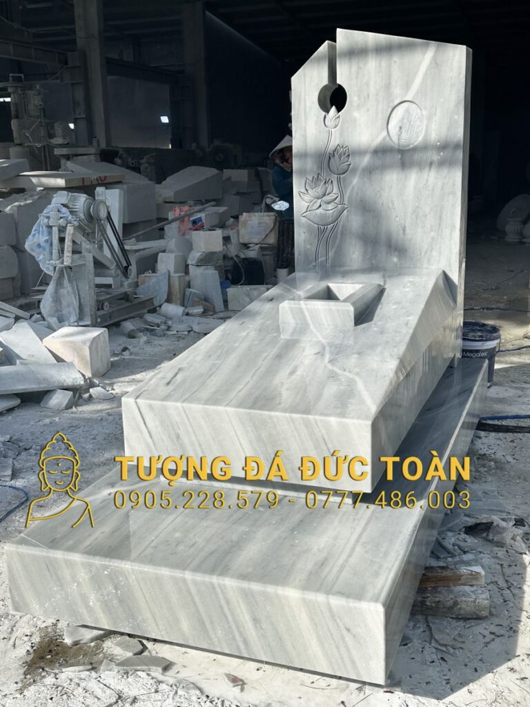 Bề mặt đá cẩm thạch trắng trên mẫu LMD_13