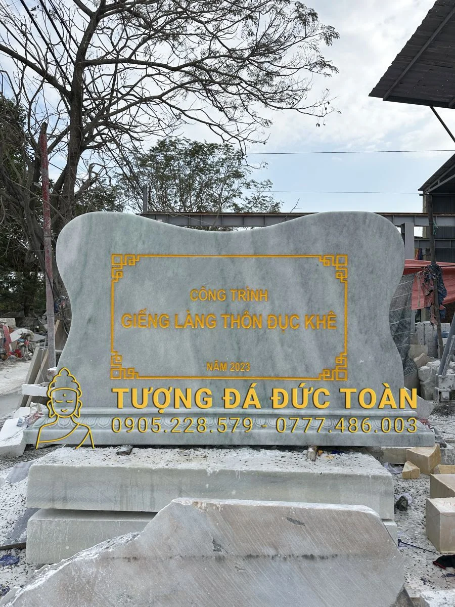 THI CÔNG BẢNG HIỆU ĐÁ NGUYÊN KHỐI LẮP ĐẶT TẠI HÀ nỘI
