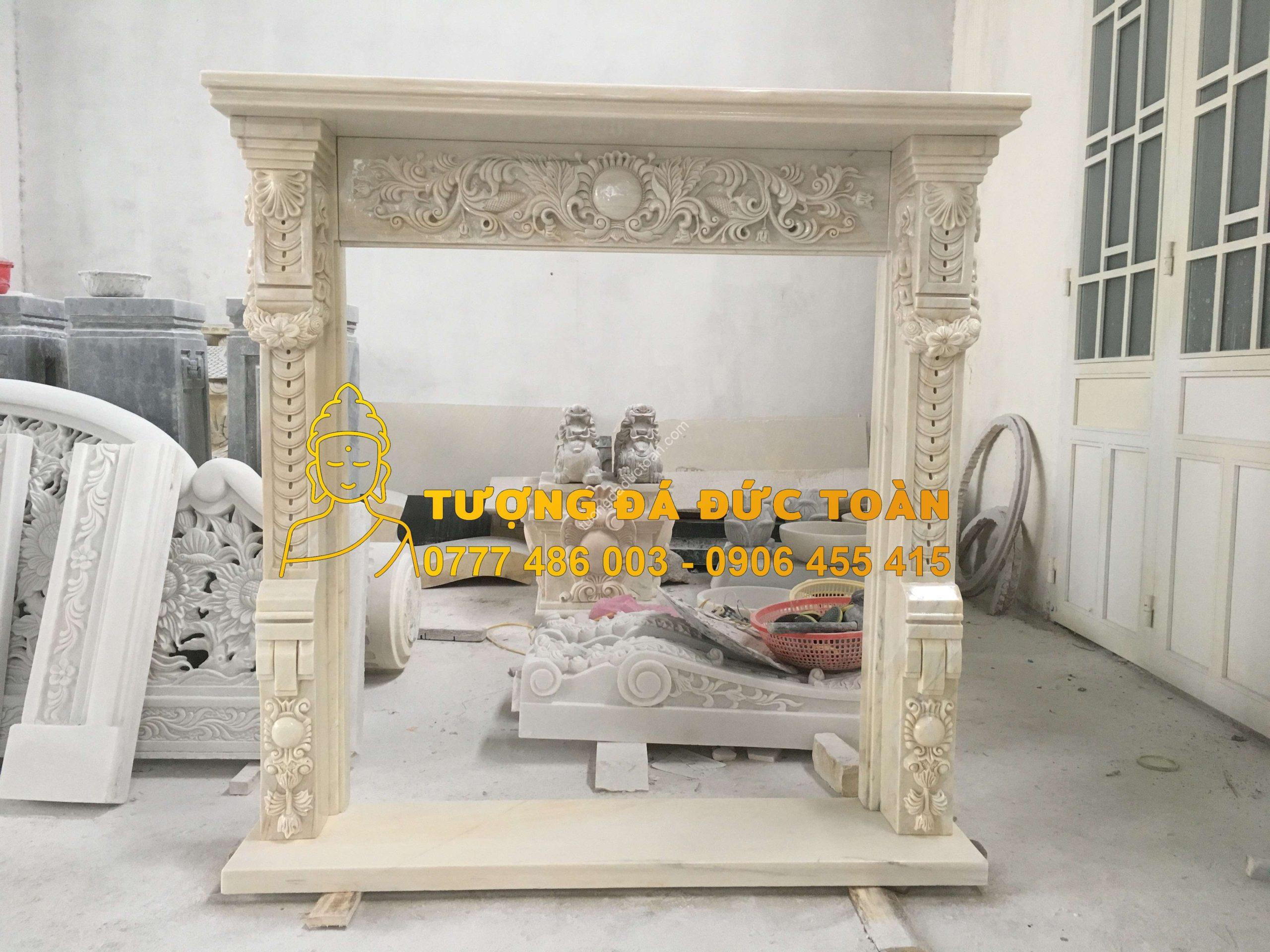 Lò Sưởi Đá Cẩm Thạch Họa Tiết Đơn Giản Đà Nẵng