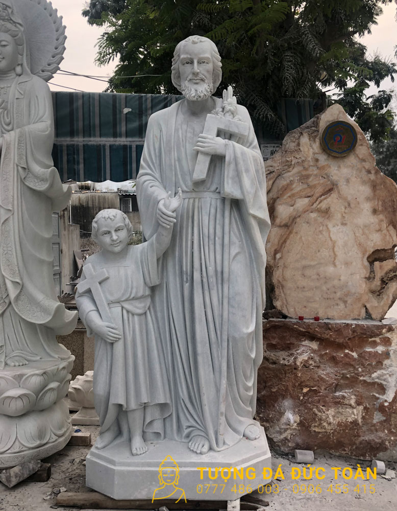Tượng Thánh Giuse Đá Cẩm Thạch Đẹp