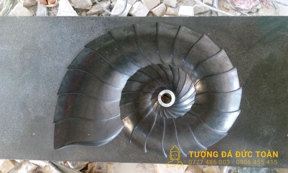 Lavabo Đá Tự Nhiên Hình Xoắn Ốc Nguyên Khối