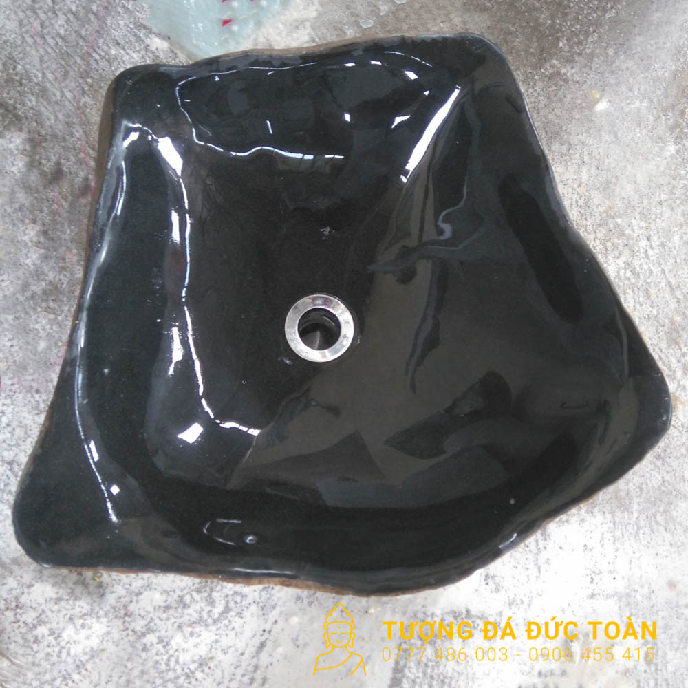Lavabo Đá Tự Nhiên Hình Đa Giác Nguyên Khối