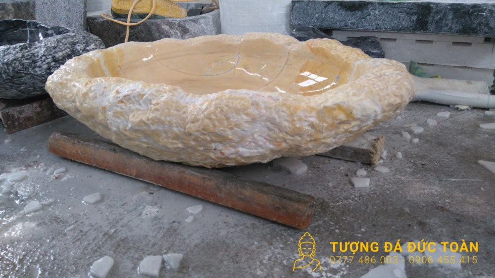 Lavabo Đá Tự Nhiên Độc Đáo Nguyên Khối