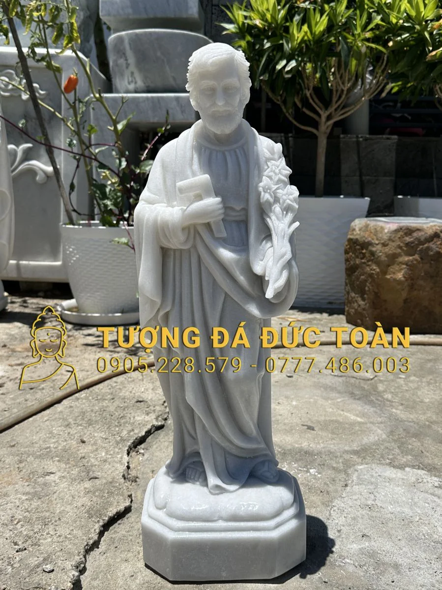 Tượng Thánh Giuse Đá Cẩm Thạch cao 80cm Đà Nẵng