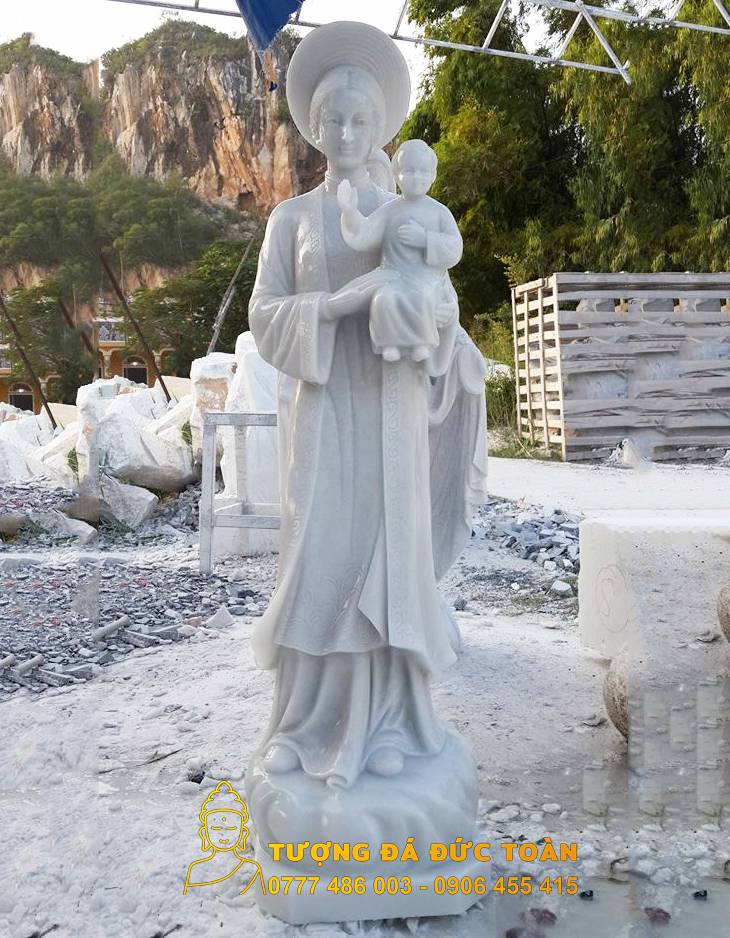 Bán Tượng Đức Mẹ La Vang bằng đá trắng đẹp