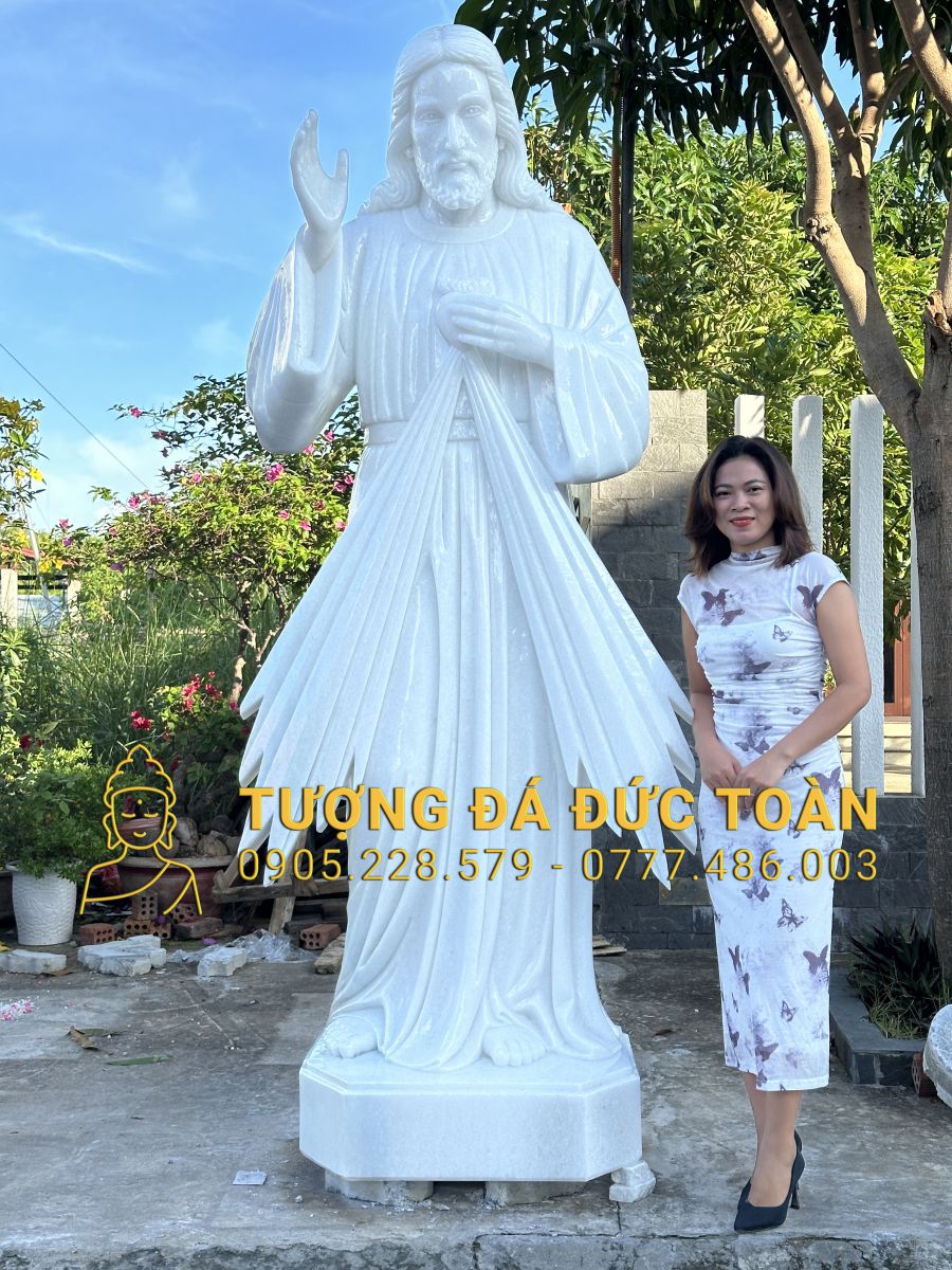 TƯỢNG CHÚA THƯƠNG XÓT BẰNG ĐÁ CAO 2,5M JS_20