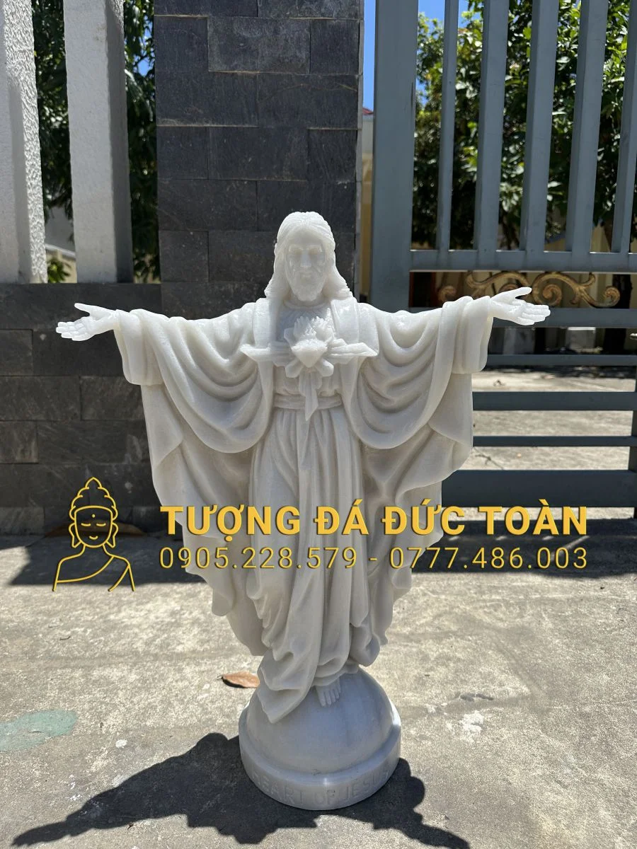 Tượng Chúa Jesus Đá Cẩm Thạch Đà Nẵng cao 80cm – 06