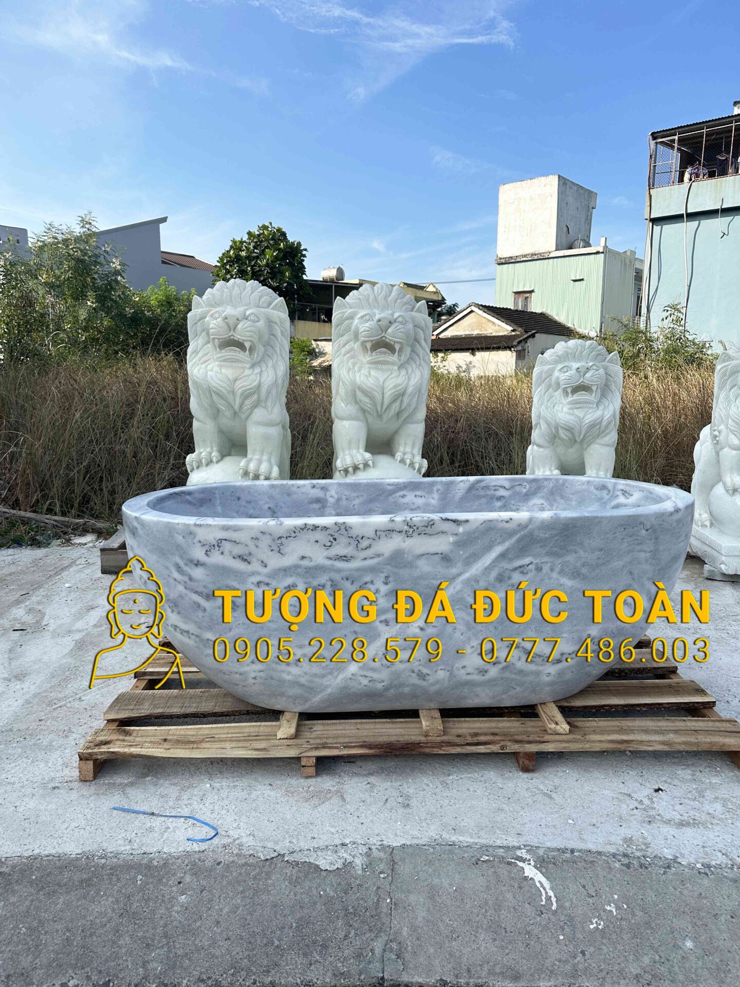 BỒN TẮM ĐÁ NGUYÊN KHỐI CẨM THẠCH XÁM BT_11