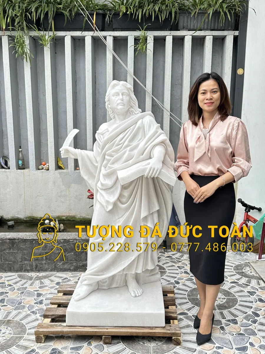 TƯƠNG THÁNH GIOAN TÔNG ĐỒ BẰNG ĐÁ CAO 1,5M