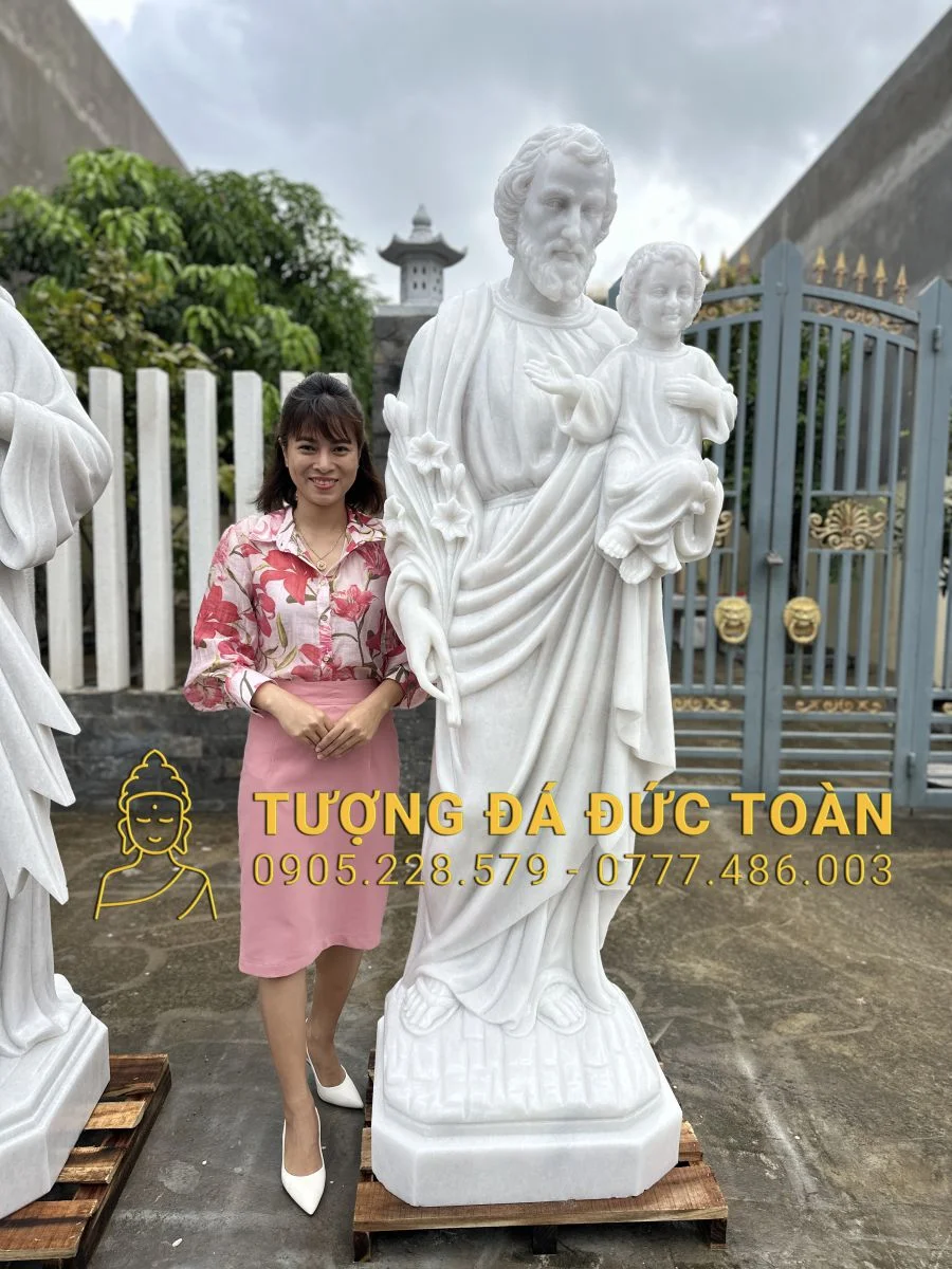 TƯỢNG THÁNH GIUSE BỒNG CHÚA HÀI ĐỒNG CAO 2,3M