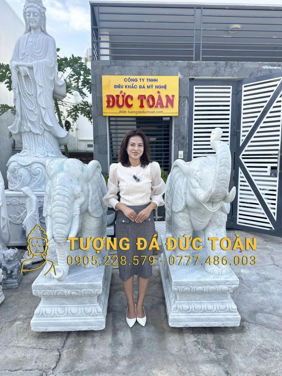 TƯỢNG VOI ĐÁ NGUYÊN KHỐI ĐẸP MẪU MỚI 2026
