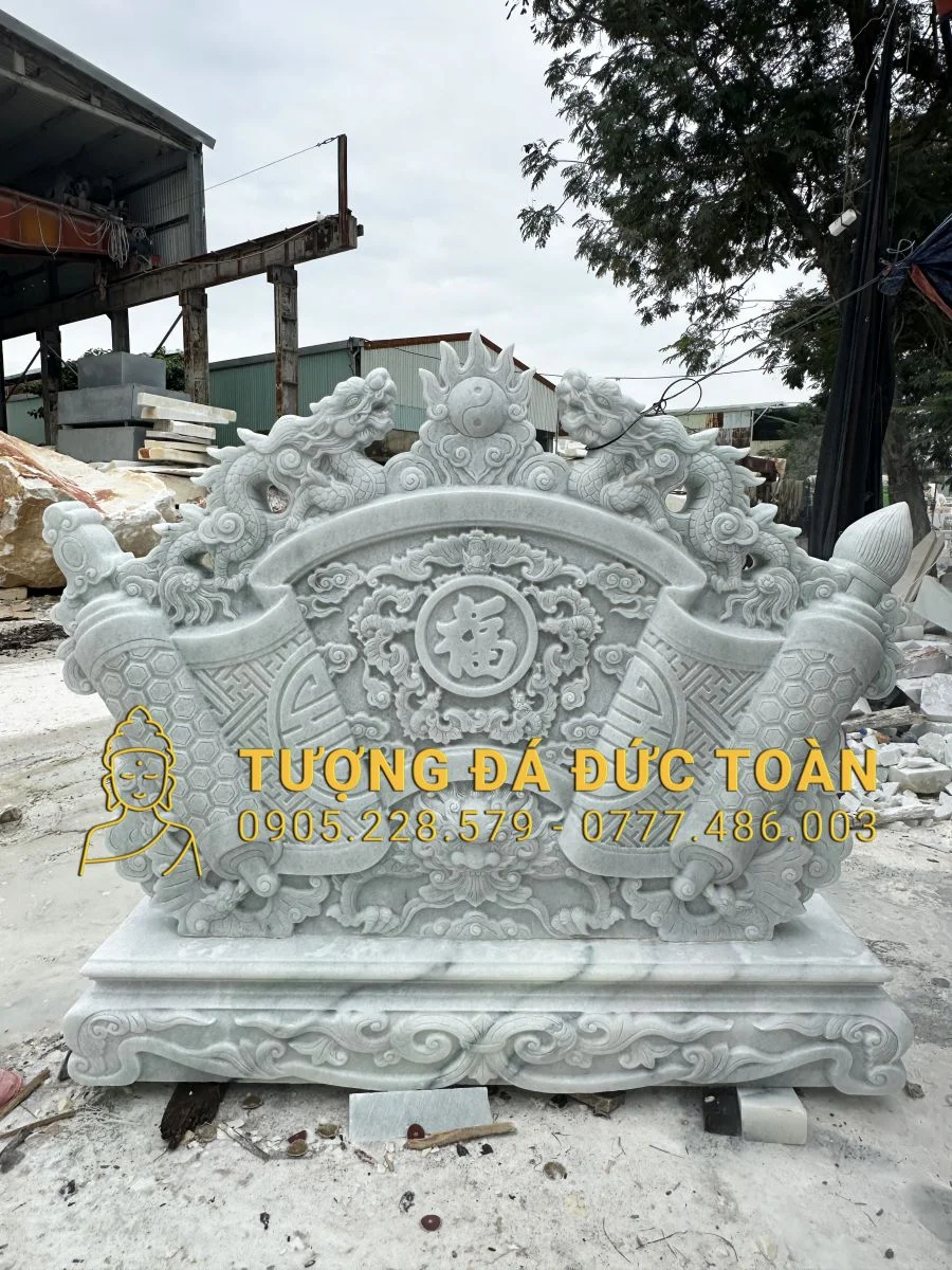 BỨC BÌNH PHONG BẰNG ĐÁ ĐỂ LĂNG MỘ