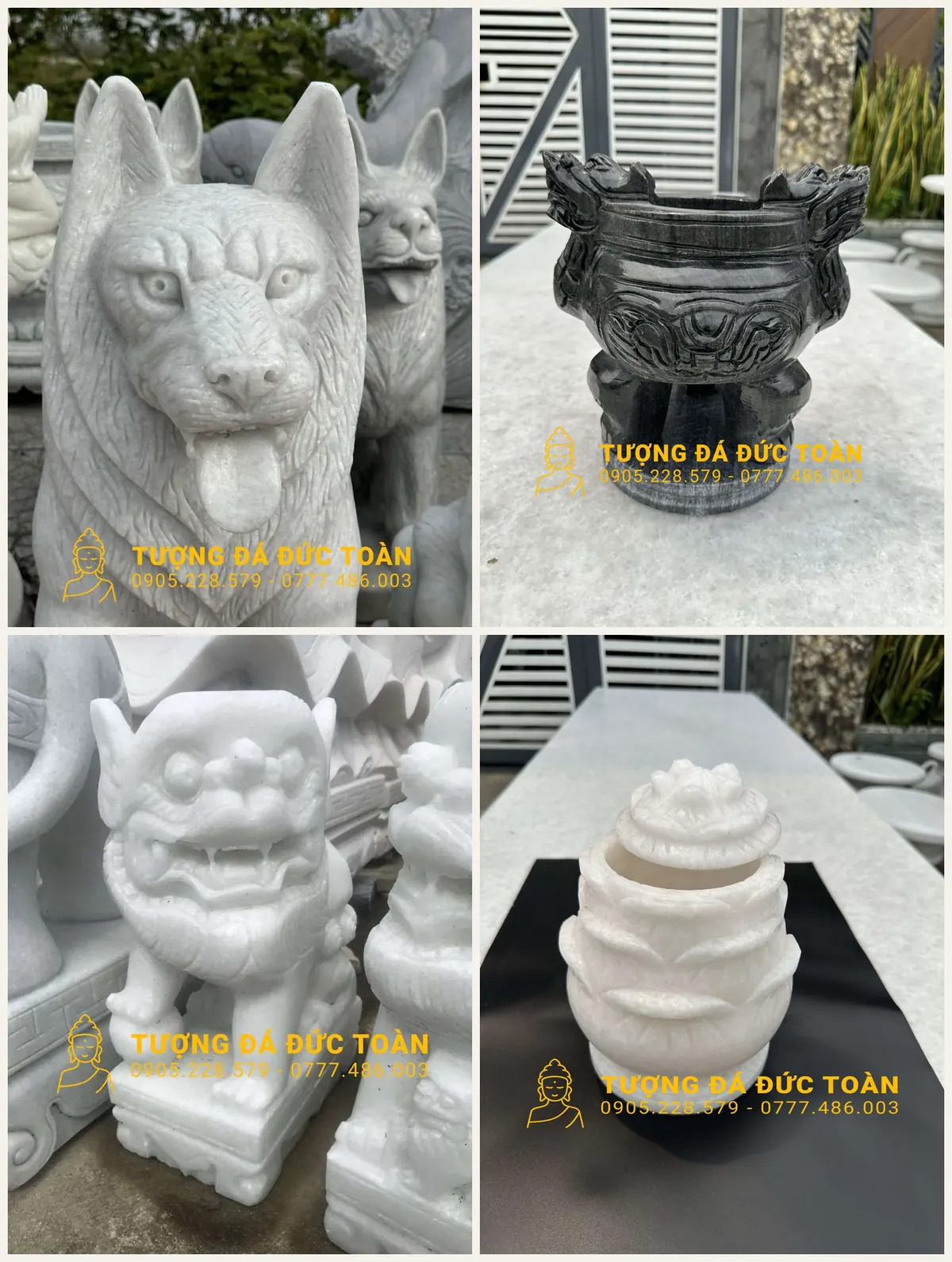 Chi tiết chạm khắc đồ đá để mộ