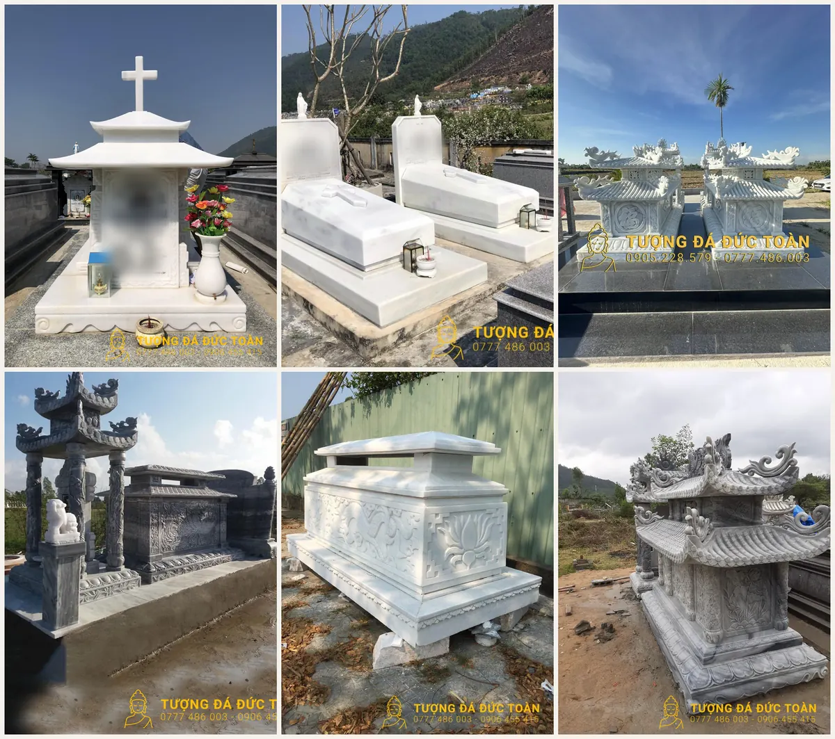 Các kiểu dáng lăng mộ đá khác nhau
