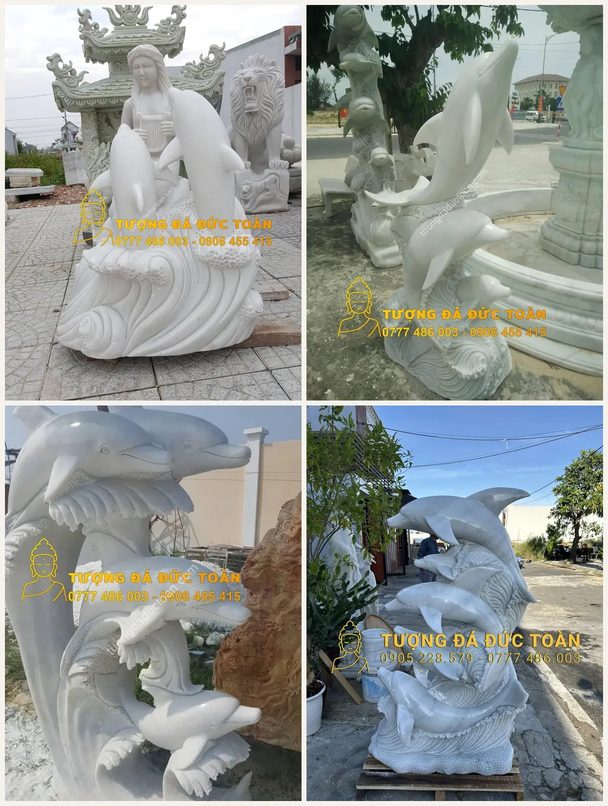 Kiểu dáng tượng cá heo đá