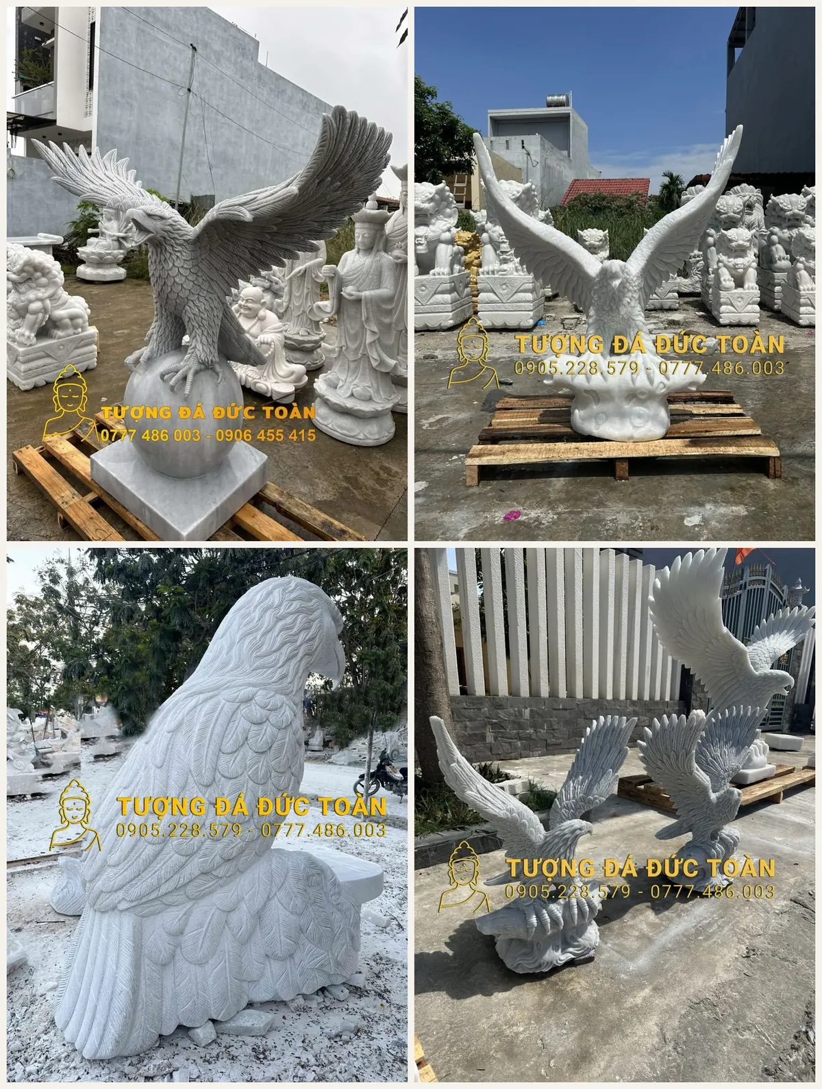 Kiểu dáng tượng đại bàng bằng đá