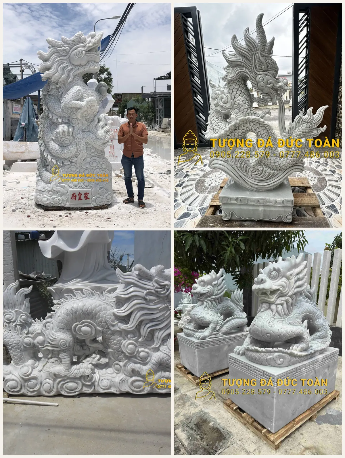 Các kiểu dáng rồng đá cuộn trụ, uốn thân, bậc thang và rồng chầu