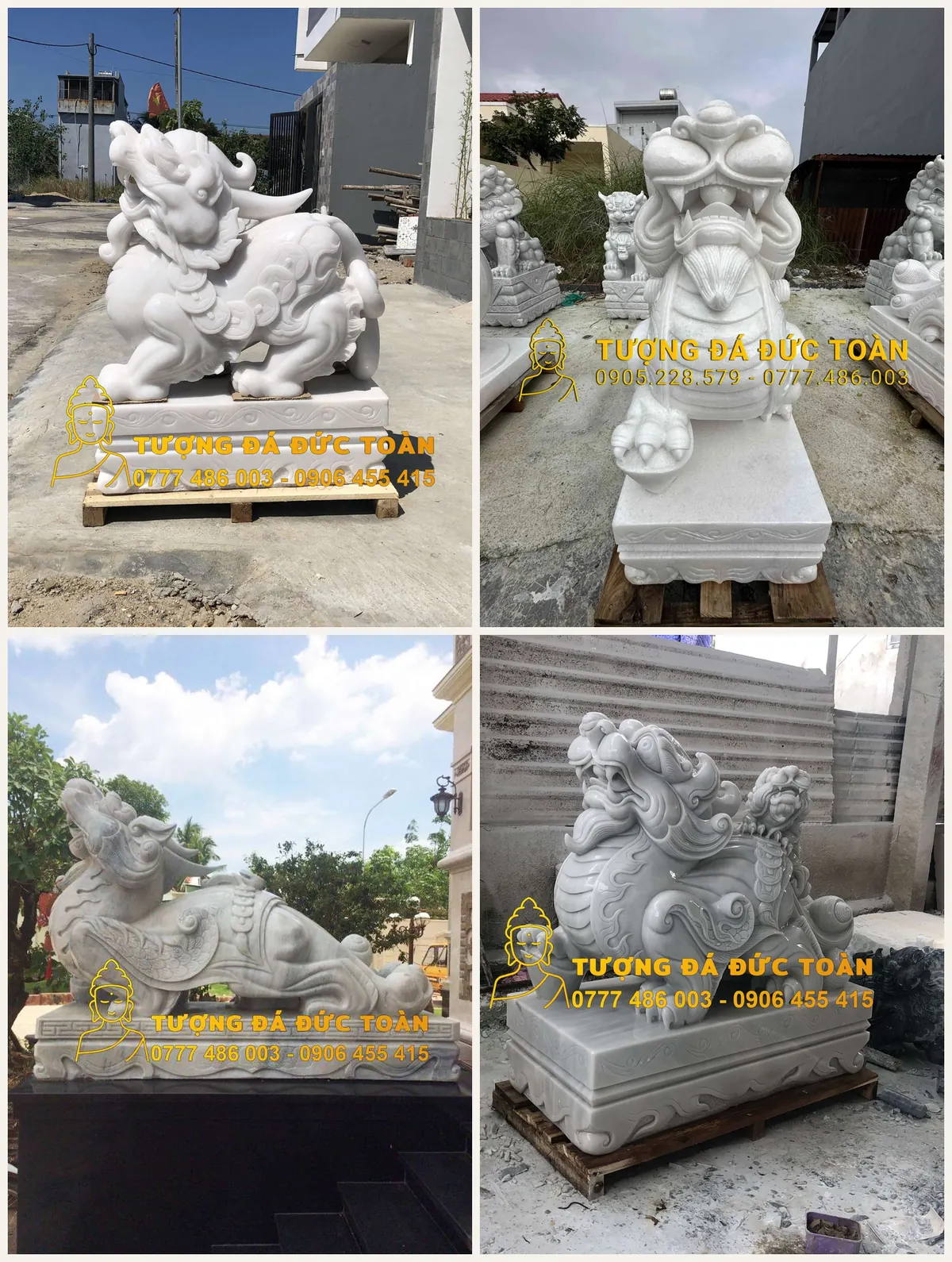 Các kiểu dáng tượng tỳ hưu đá